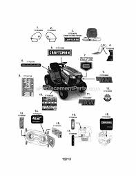 Won't cut grass—replace the belt if it's worn or broken. Craftsman T1000 Lawn Tractor 247 203700 Ereplacementparts Com