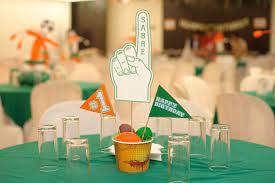 Whether you're looking to augment a football, baseball, or hockey themed wedding reception, we've posted several photos of sports themed wedding. Mrsmommyholic Diy Sports Table Centerpiece Sports Themed Party Football Table Centerpiece Sports Centerpieces