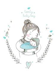 Ansichtkaart Lovely Baby Boy Marieke Ten Berge Baby Illustratie Kunst Ideeen Baby Kunst