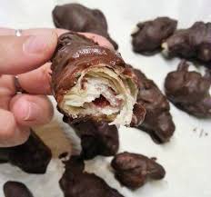Mini Chocolate Covered Strawberry Croissants Chocolate Covered Chocolate Covered Strawberries Sweet Snacks