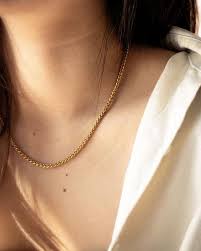 Beautiful Textural Woven Chain In Gold Plated Stainless Steel By The Hexad Gold Chain Necklace Womens Fashion Necklace Gold Chain Design