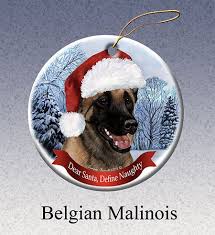 Belgian Malinois Howliday Dog Christmas Ornament Dog Christmas Ornaments Holiday Pet Gifts Pet Holiday