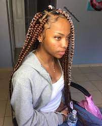 24 Inch Box Braids Xpression Braiding Hair Box Braids Hairstyles Hair Styles Braided Hairstyles