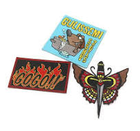 Wholesale Custom Laser Cut Cute Butterfly Anime Dog Logo Machine Embroidery  Patches for Clothing