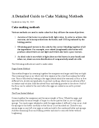 Doc A Detailed Guide To Cake Making Methods Cake Making Methods Maria Jean Julipa Academia Edu