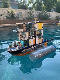 lego boat with a little duck tape and