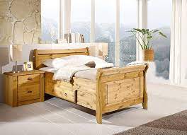 Bett mit lehne 100×200 cm klassisch. Massivholz Bett Mit Schublade 100x200 Holzbett Kiefer Massiv Gelaugt Massivholzmoebel Experte