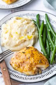 Roast the potatoes, shallots and rosemary until the potatoes are starting to tenderize. Baked Honey Mustard Chicken Thighs Simply Whisked