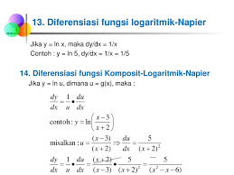 Y = a log u ; Matematika Ekonomi Pertemuan 11 Diferensial Sederhana Ppt Download