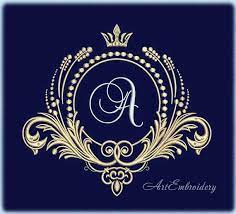 Royal Monogram Frame Machine Embroidery Design In Three Sizes For Hoops 5x7 6x8 And 8x8 And With Background For Hoop 6x8 And 8x8 Monogram Frame Monogram Machine Embroidery Designs