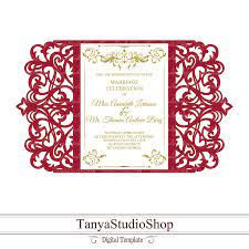 Gate Fold Invitation Template Svg Dxf Ai Crd Eps Laser Etsy Cricut Invitations Invitations Wedding Invitations