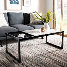 Add some serious style to your space with the concerto coffee table. Safavieh Zuri White Black Coffee Table 48 X 24 X 18 Overstock 21185447