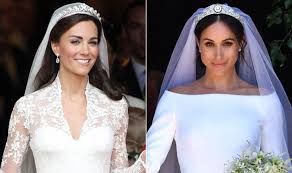Several rumors regarding the wedding dress have been circulating for some time, people naming each and every designer as the designer of the royal gown. Kate Middleton And Meghan Markle Royal Weddings Compared In Pictures Express Co Uk