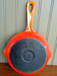 Vintage Le Creuset Skillet Frying Pan Double Lipped Saute 16 Etsy Pyrex Vintage Harvest Kitchen Le Creuset Skillet