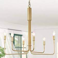 Amazon Com Ksana Gold Chandelier 6 Lights Modern Chandeliers For Dining Rooms Living Modern Gold Chandelier Chandelier In Living Room Gold Chandelier Light