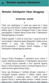 Check spelling or type a new query. Ramalan Ranggawarsita Jayabaya Dan Sabdopalon For Android Apk Download