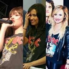 Demi S Ac Dc Shirt Through The Ages Demi Lovato Celebrities Demi