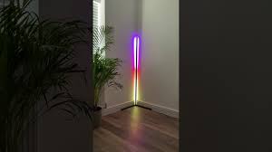 Modern led floor lamp variable color led corner floor lamp living room floor lamps decor lighting floor light home standing lamp. The Rue Minimalist Led Corner Floor Lamp Colour Changing Youtube