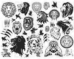 Lion Head Svg Lions Bundle Dxf Lion King Svg Lion Pride Etsy In 2020 Lion Head Tattoos Tribal Lion Lion Mandala