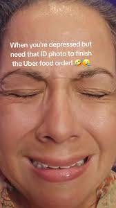 When you're depressed but need that ID photo to finish the Uber food o...