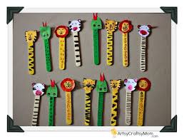 Ice Cream Stick Animal Bookmarks Craft Stick Crafts Vbs Crafts Safari Crafts