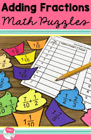 Adding Fractions With Unlike Denominators Activity Math Projects Math Fractions Adding Fractions