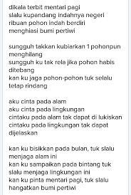 Puisi Tentang Lingkungan Sekolah 2 Bait Kt Puisi