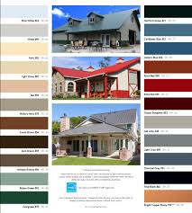 standard colors for residential metal roofing panel systems