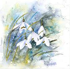 Snowdrops 1 Rachel Mcnaughton Representing Leading Artists Who Produce Children S And Decorative Work To Comm Art Watercolor Flowers Paintings Watercolor Art