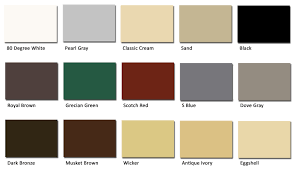 seamless gutter color selection