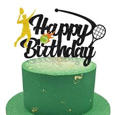 4 5 out of 5 stars 186. Amazon Com Kapokku Glitter Happy Birthday Sign Tennis Cake Topper For Tennis Sport Theme Birthday Party Cake Decorations Toys Games