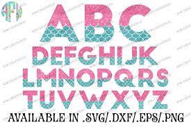 Download Mermaid Letters Svg Dxf Eps Cut Files By Afw Designs Thehungryjpeg Com