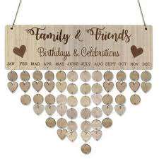 Wooden Family Birthday Reminder Calendar Board Wall Hanging Diy Perpetual To Or For Sale Online Ebay In 2020 Wooden Calendar Birthday Reminder Family Birthdays