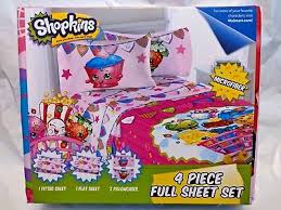 Shop for character bedding shopkins online at target. Shopkins Full Sheet Set 4pcs Kids Bedding Pillowcase 2015 Girl S Moose Toys For Sale Online Ebay