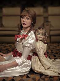Cosplaying Valak and @awiesome as Annabelle with the REAL Annabelle doll  straight from the set of #TheConjuring 😈 Yes, that's Annabelle! Thank you  @warnerbrosph and @robinsonsmovieworld for making this possible. Me and