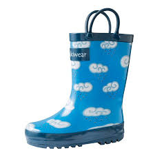 Oakiwear Kids Rain Boots For Boys Girls Toddlers Children Clouds