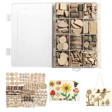 ‪Amazon.com: LAZACA Wood Craft Kits DIY for Kids Ages 5-10 Wooden Art Paint  Bulk Crafts Garden Playset Loose Parts Play Materials 250 Pcs/19.5X13X3.5cm  : Toys & Games‬‏