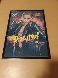 Find ronda rousey wallpapers hd for desktop computer. Kunstplakate Wwf Wwe Rowdy Ronda Rousey Wrestlemania 35 A4 Print 230gsm Retro Poster Wall Art Antiquitaten Kunst Creabots Com Mx