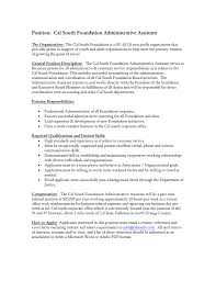 Facilities & operations administrative assistant job description.pdf. Position Cal South Foundation Administrative Assistant