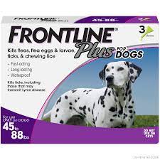 Frontline Plus For Large Dogs 45 88 Lbs Flea And Tick Treatment 3 Doses Walmart Com Walmart Com