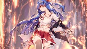 Collection by isio rana • last updated 15 hours ago. Desktop Wallpaper Original Anime Girl Blue Hair Art Hd Image Picture Background B827fd