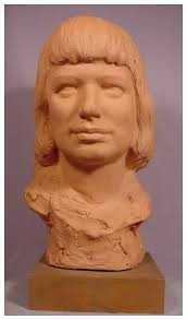 Robert Merrell Gage Bust Artist's Granddaughter Shirley