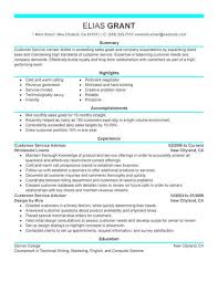 Best Sales Customer Service Advisor Resume Example Livecareer