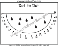 Connect the dots on these puzzles to make fun pictures of flowers, dolphins, fish, and more. Dot To Dot Watermelon Numbers 1 20 One Worksheet Free Printable Worksheets Worksheetfun