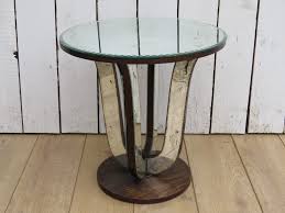A mix of white marble with a sleek nickel base that complements any style of home decor. Art Deco Mirrored Side Coffee Table Ha1490 La170449 Loveantiques Com
