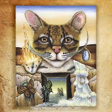 Art Painting Dali Cat Dali Artwork Art Art Reproductions
