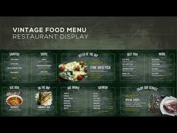 With food market you can easily create a unique and modern presentation of your restaurant menu and use them your production. Vintage Food Menu Restaurant Display After Effects Template Youtube