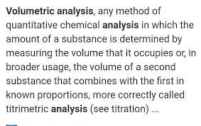 Volumetric analysis is also called as titrimetiric analysis. What Is Volumetric Analysis Brainly In