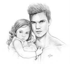 Jacob And Renesmee Pencil Drawing Twilight Jacob Twilight Book Twilight