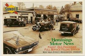 Tour of rutland vermont part 1. Hemmings Motor News Sunoco Gas Station Vintage Cars Postcard Bennington Vermont Ebay